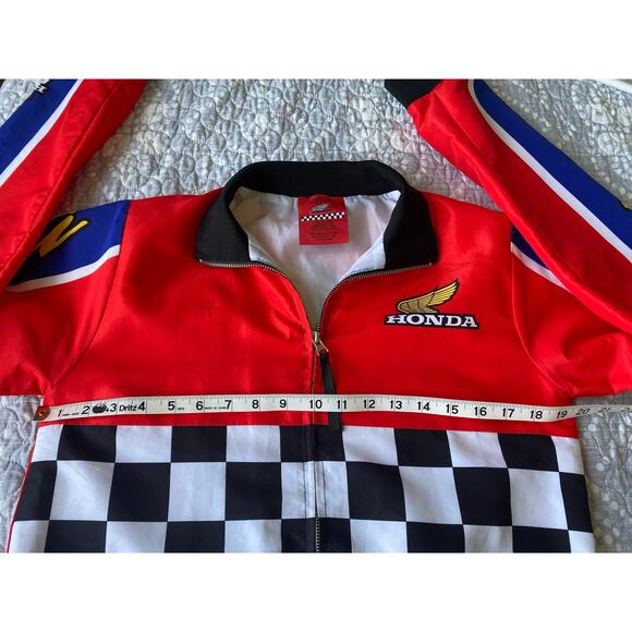 Forever 21 x Honda 500 Racing Jacket Windbreaker Red Black White Size Small - Picture 11 of 13